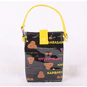 Kapibarasan 水豚君黑色經典系列吊掛數位包