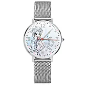 迪士尼_冰雪奇緣帥氣艾莎公主 米蘭鋼帶手錶