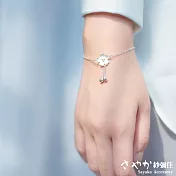 【Sayaka紗彌佳】素銀文藝小清新櫻花垂墜手鍊