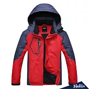 <現貨+預購>男款薄款防風連帽機能外套 五色-HeHa-5XL（紅色）