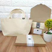 環保購物提袋 帆布托特包 IHERMI 台灣製白色提把