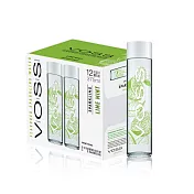【VOSS芙絲】萊姆薄荷風味氣泡礦泉水12瓶(375mlx12)