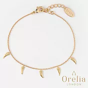 【Orelia】London 英國倫敦 MINI TUSK CHARM DROP ANKLET 迷你號角魅力鍍金腳手鍊