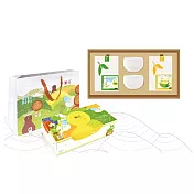 【無藏好禮】阿里山金萱烏龍+高山烏龍三角茶包各10入盒裝+雙層玻璃杯 茶器禮盒