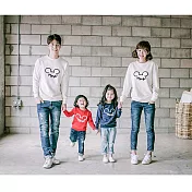 立耳潮圖三色長袖棉上衣親子裝情侶裝(女大人)S白色