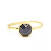 GORJANA POWER GEM 開運寶石戒指 黑曜石戒指 金色 紓壓防禦保護7戒圍