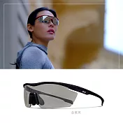 『專業運動』Siraya GAMMA德國蔡司 抗UV 運動太陽眼鏡-釣魚、腳踏車系列((灰色鏡片) 金蔥黑