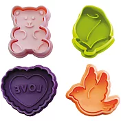 《IBILI》餅乾推壓模4件(Love)