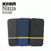 【東京御用Ninja】Apple iPhone XR (6.1吋)復古懷舊牛仔布紋保護皮套(酷炫黑)