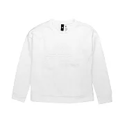 Adidas 女 SWEAT DN WV長袖針織上衣XS白