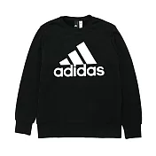 Adidas 男 Essentials大Logo長袖上衣XS黑