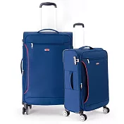 DF travel - 說走就走！休閒輕旅布面20+28吋2件組行李箱-共2色藍
