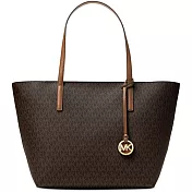 MICHAEL KORS 滿版LOGO防刮托特包-咖啡（現貨+預購）咖啡