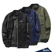 <現貨+預購>外套 棉質造型拼接夾克 三色-HeHa-XL黑色