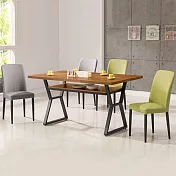 《Homelike》愛琳娜工業風4尺餐桌椅組(一桌四椅) 四灰椅