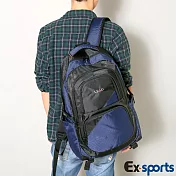Ex-Sports亞克仕 後背電腦包-蜂巢網布-BOSS紳遊藍色