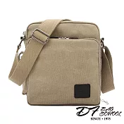 DF BAGSCHOOL - 韓版時尚男士旅行帆布側背包-共3色卡其