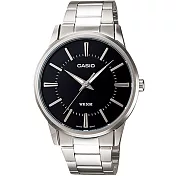CASIO 卡西歐MTP-1303 時尚簡約紳士風大錶面鋼帶錶- 黑面 1A