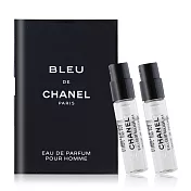 CHANEL 香奈兒 BLEU DE 藍色男性香水(1.5ml)X2-公司貨