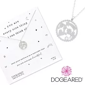 Dogeared 獨角獸X愛心X翅膀X流星 鑲鑽幸運錢幣項鍊 銀色 美麗富足智慧 附原廠盒