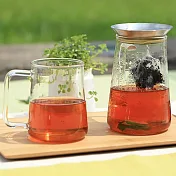 【無藏嚴選】茶覺360玻璃茶壺 (5色可選 650ml)黑色