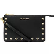 MICHAEL KORS 星星鉚釘雙隔層手拿包-經典黑（現貨+預購）經典黑
