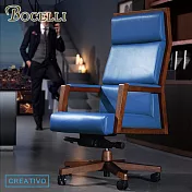 【BOCELLI】CREATIVO創意風尚高背辦公椅(義大利牛皮)深藍