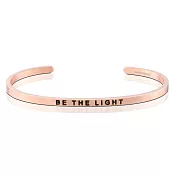 MANTRABAND 美國悄悄話手環 Be The Light 綻放光芒 玫瑰金手環