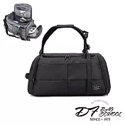DF BAGSCHOOL - 男士健身運動手提可後背大容量旅行包-共2色黑