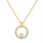 奧地利SWAROVSKI Creativity Circle 玫瑰金水晶項鍊