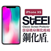 【STEEL】鋼化盾 iPhone Xs (5.8吋)螢幕+機身鋼化玻璃防護貼