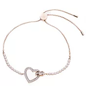奧地利SWAROVSKI LOVELY 玫瑰金手鍊