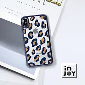INJOYmall for iPhone 7+ / 8+ 狂野時尚豹紋 耐撞擊邊框手機殼 藍邊款