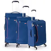 DF travel - 說走就走！休閒輕旅布面20+24+28吋3件組行李箱-共2色藍色