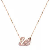 奧地利SWAROVSKI 玫瑰金天鵝水晶項鍊