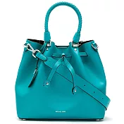 MICHAEL KORS 皮革手提水桶包-湖水藍綠（現貨+預購）湖水藍綠