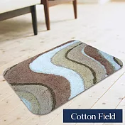 棉花田【神采】純棉提花踏墊-咖啡色(40x60cm)