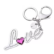 奧地利SWAROVSKI LOVE水晶鑰匙圈