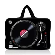 時尚唱盤手提包/筆電袋附背帶_13寸經典黑