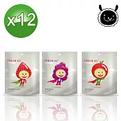 【壽滿趣】Fresh as天然凍乾水果片(草莓/葡萄/蘋果任選12包組)草莓12