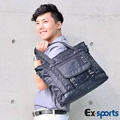 Ex-Sports亞克仕 側背包旅行袋-大方走黑色