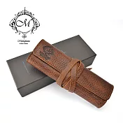Manufactus 義大利四入裝真皮筆袋 | E495_VB 咖啡色