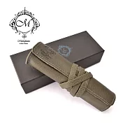 Manufactus 義大利四入裝真皮筆袋 | E495_VG 深灰