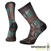 Smartwool 男Print系列中長襪-Wave Geo L栗子棕