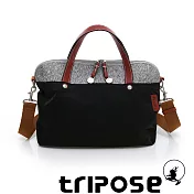 tripose 漫遊系列岩紋玩色兩用手提背包 潮感黑