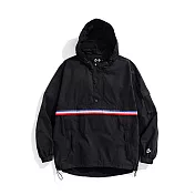 【Y.A.S】Challenge聯名款 織帶連帽半開襟風衣外套-藍白紅(PA83002)S藍白紅