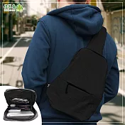 【倍麗森Beroso】素面防潑水防盜包休閒防盜防水斜背單肩包-BE-G00001-兩色任選黑色