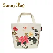 臺灣國寶美術館 棉布托特包-蜂蝶牡丹