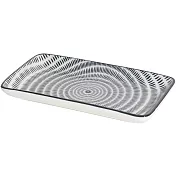 《NOW》長方淺餐盤(波瀾黑17.7cm)