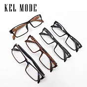 【KEL MODE 光學眼鏡】文青百搭光學眼鏡-方細框(五色可挑選#1577)亮黑
